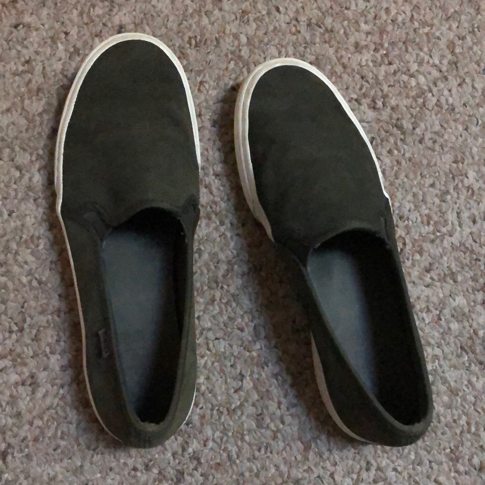 Army Green Keds Slip Ons